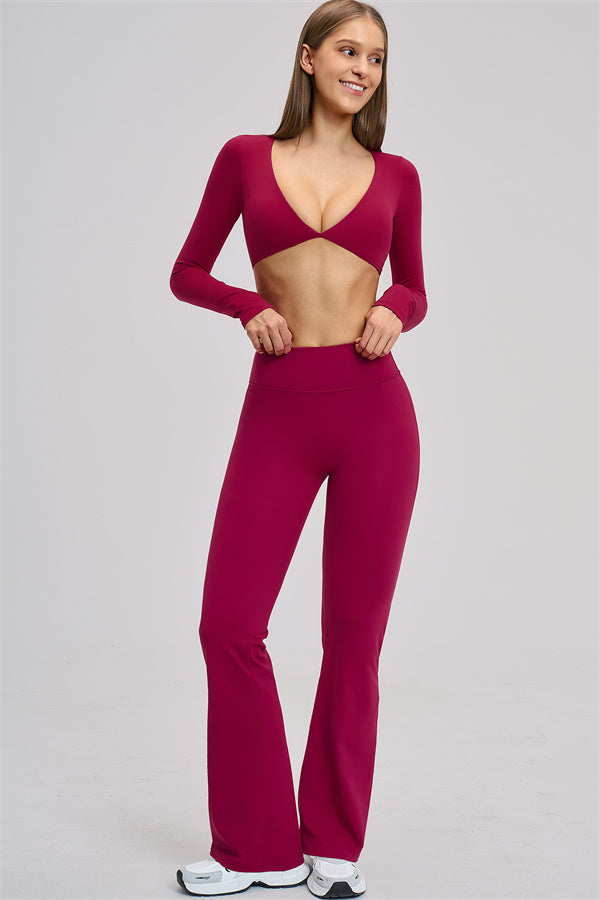 The Zestful Long Sleeve Crop Top