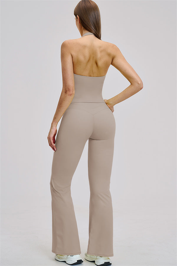 The Stride Crop Top Flared Leggings 2-Piece Set
