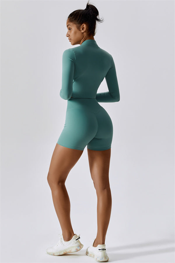 The Eloise Jacket Sports Bra Shorts 3-Piece Set