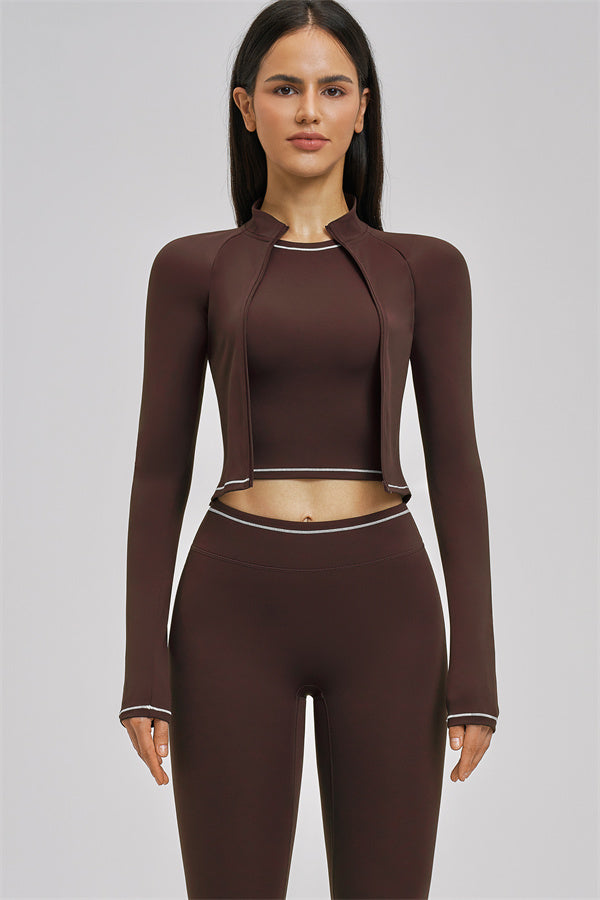 The Unbound Jacket Crop Top Leggings 3-Piece Set