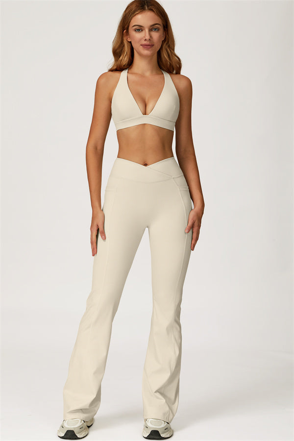 The Glacier Sports Bra Flared Leggings 2-Piece Set