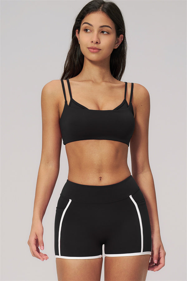 The Clarity Dual Strap Sports Bra Shorts 2-Piece Set