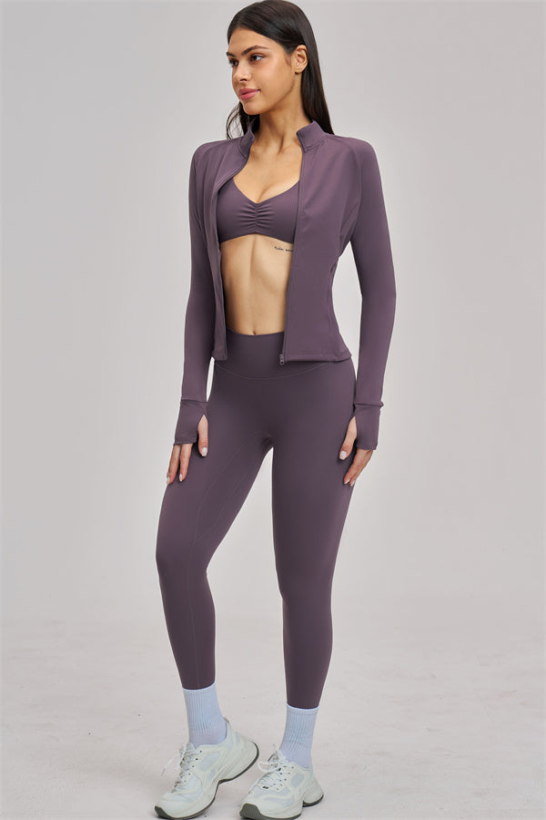 The Swoon Jacket Sports Bra Leggings 3-Piece Set