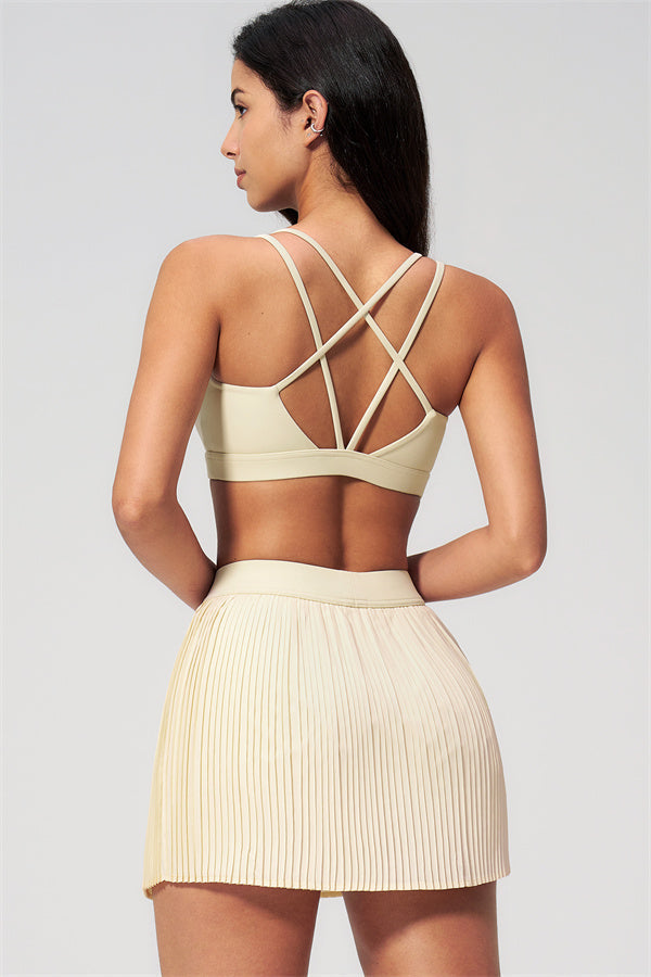 The Balance Sports Bra Tennis Skirt 2-Piece Set