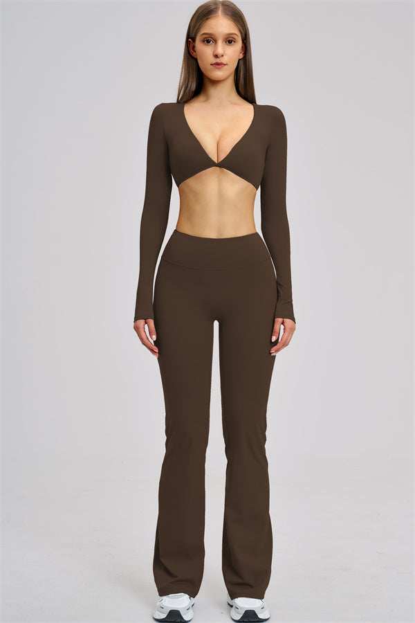 The Zestful Long Sleeve Crop Top