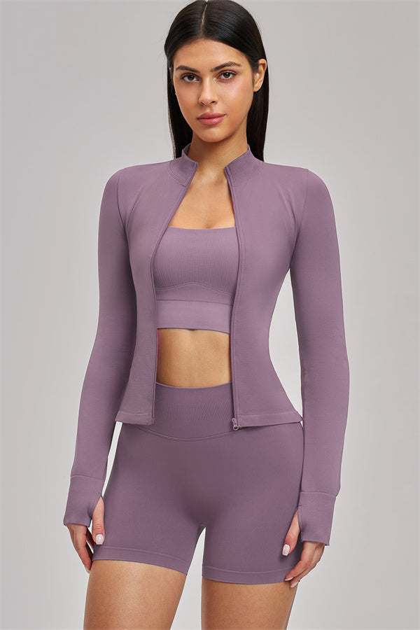 The Vision Jacket Sports Bra Shorts 3-Piece Set