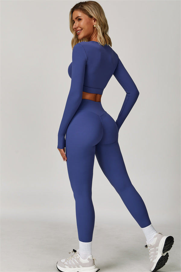 The Lavish Long Sleeve Cut-out Crop Top