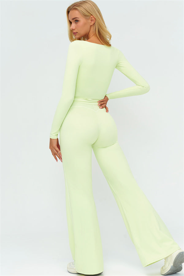 The Amara Long Sleeve T-shirt Flared Leggings 2-Piece Set