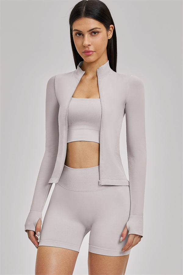 The Vision Jacket Sports Bra Shorts 3-Piece Set
